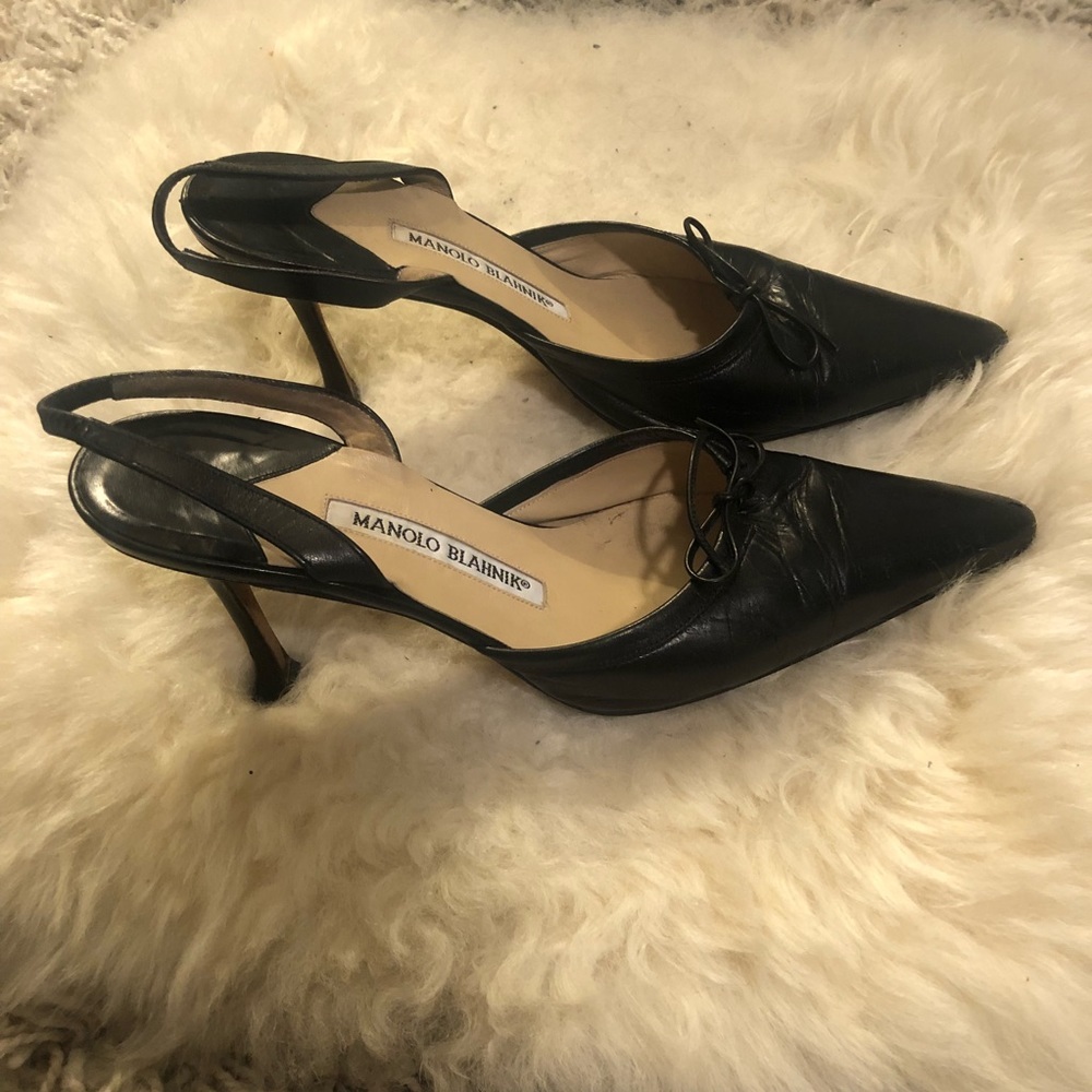 Manolo Blahnik Slingback Pumps Vintage 36.5 - Picture 9 of 15